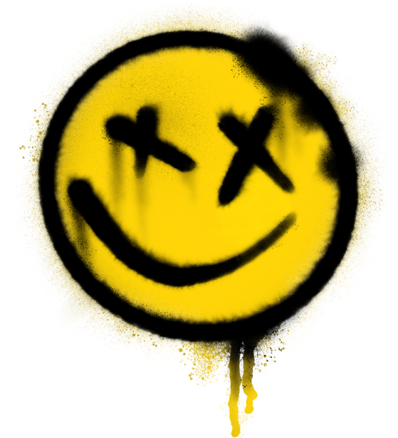 Smiley spray illustration